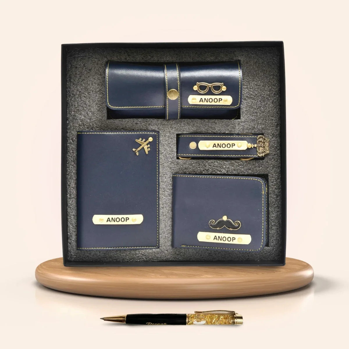 Personalized Pen All in One Men's Combo (4 pcs) Royal Blue Your Gift  Studio