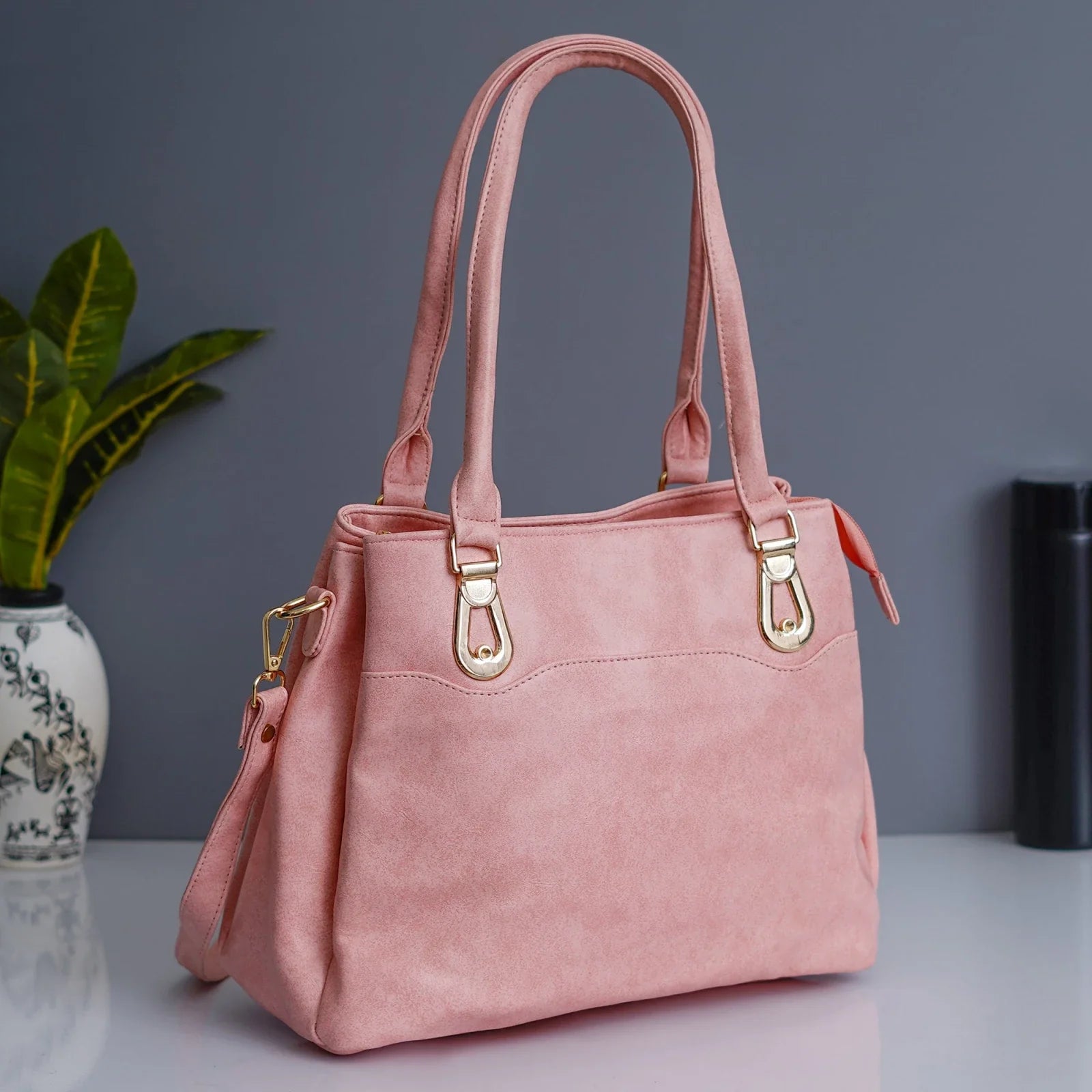 Classy Leather Customized Hand Bag Pink Your Gift Studio