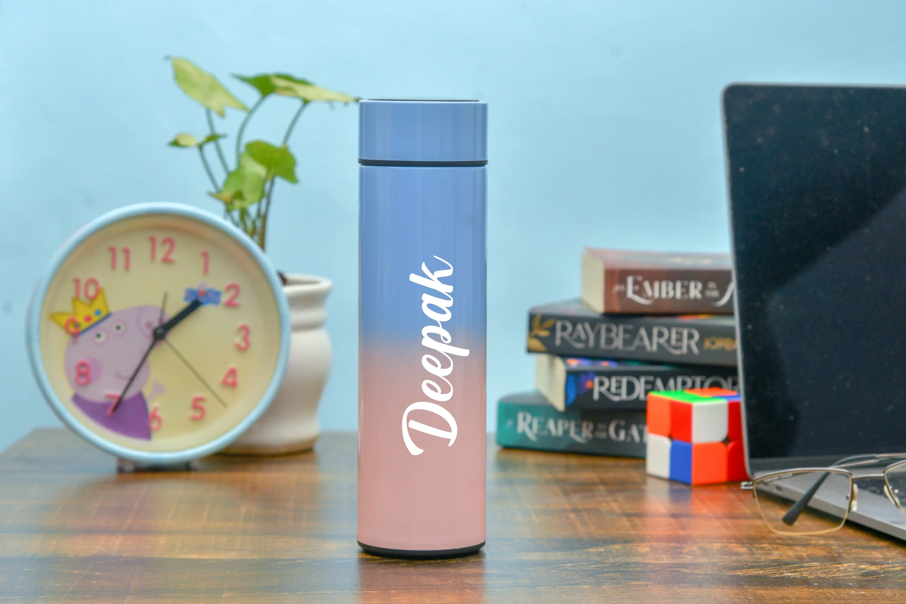 Personalized Pastel Temperature Water Bottle, Gift Bottle