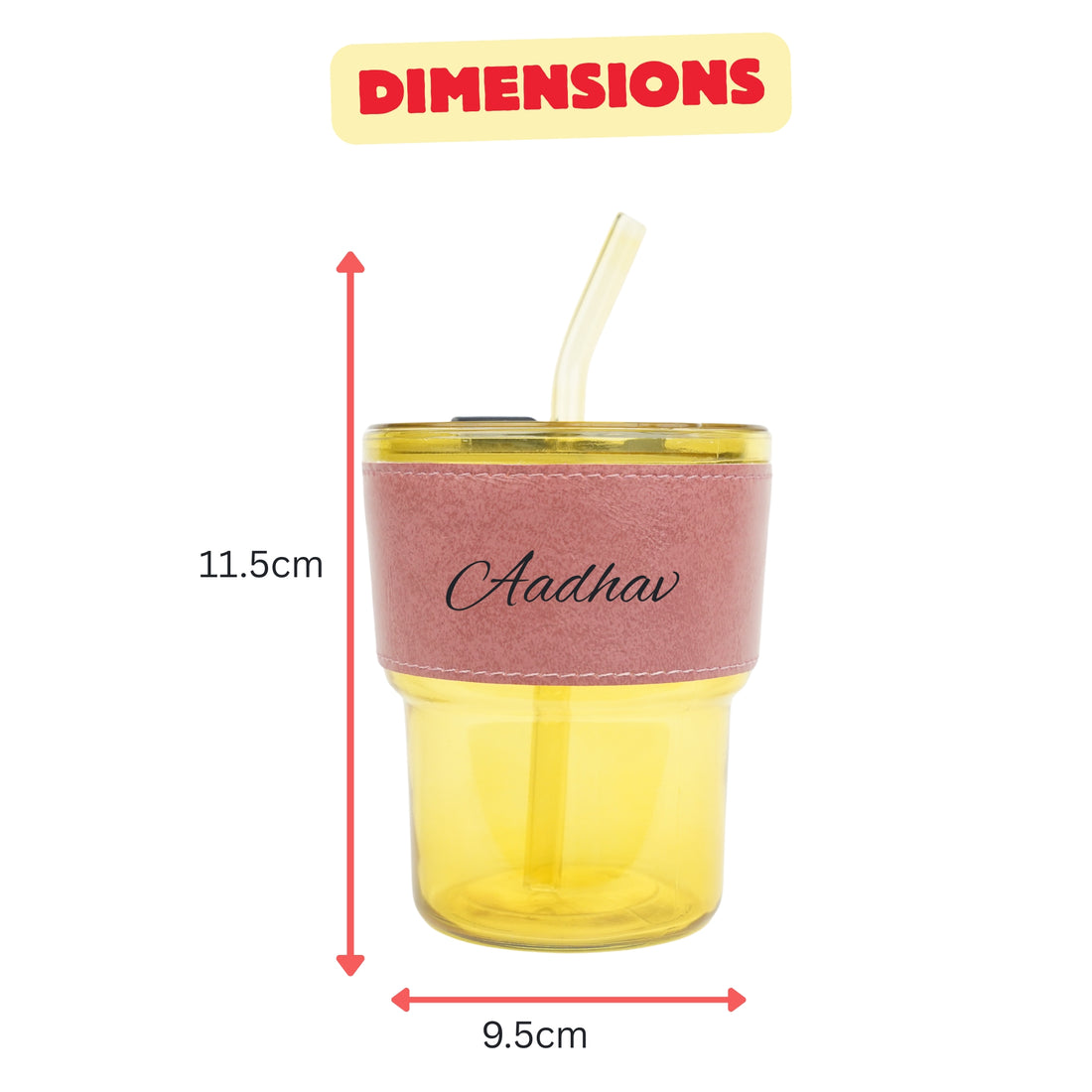 Personalized Leather Sleeve Coffee Tumbler-Peach