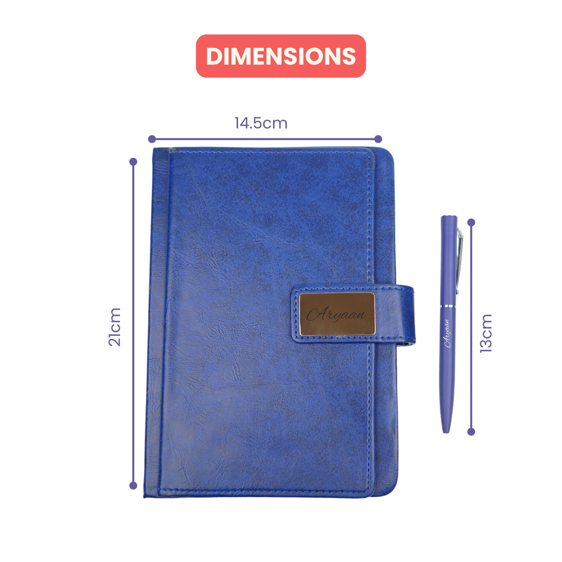Classy Executive Diary + Classic Metal Pen - Blue