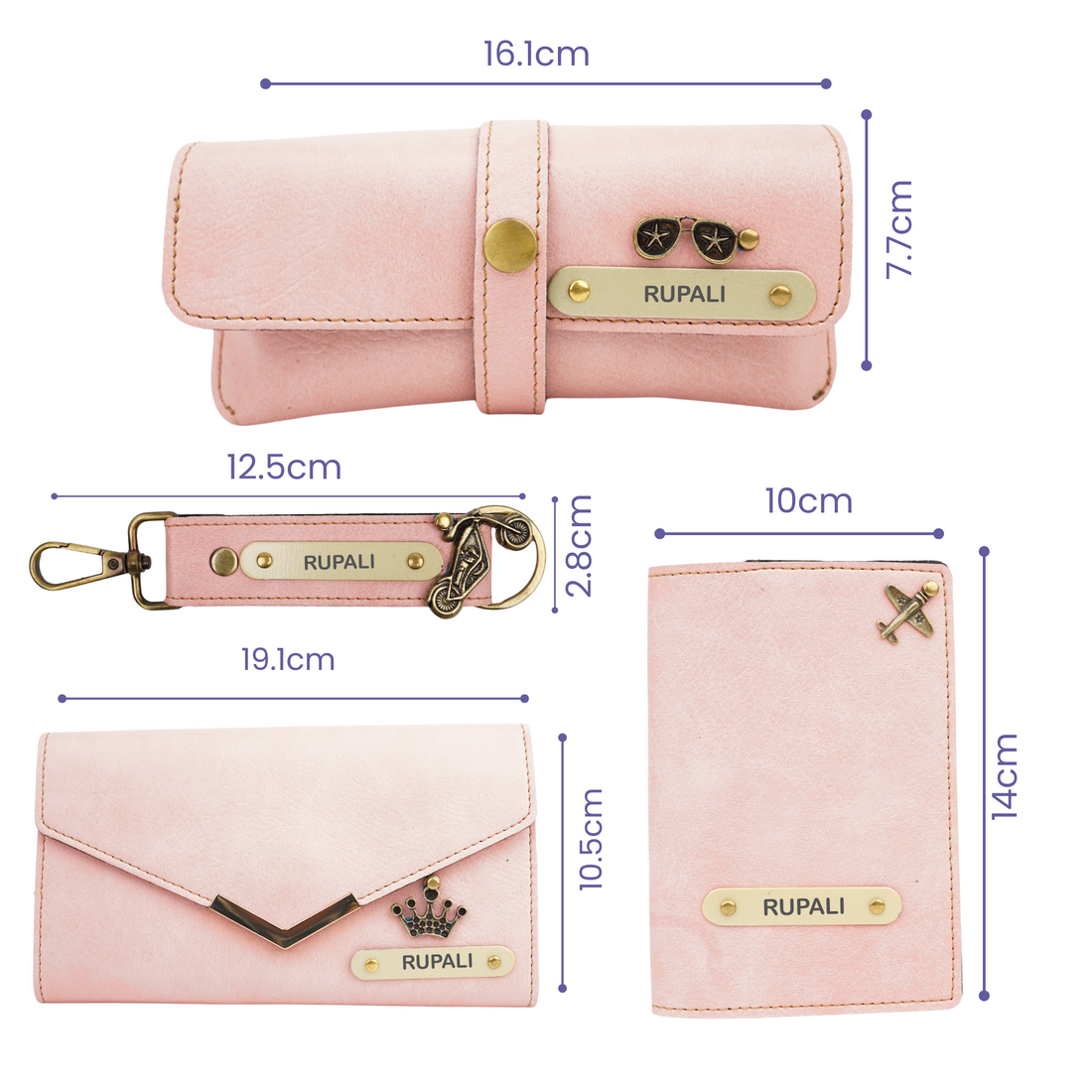 Nexon Ladies 4 Pc Combo (Lady Wallet 1.0, Passport, Eyewear, Keychain)  (Pink)