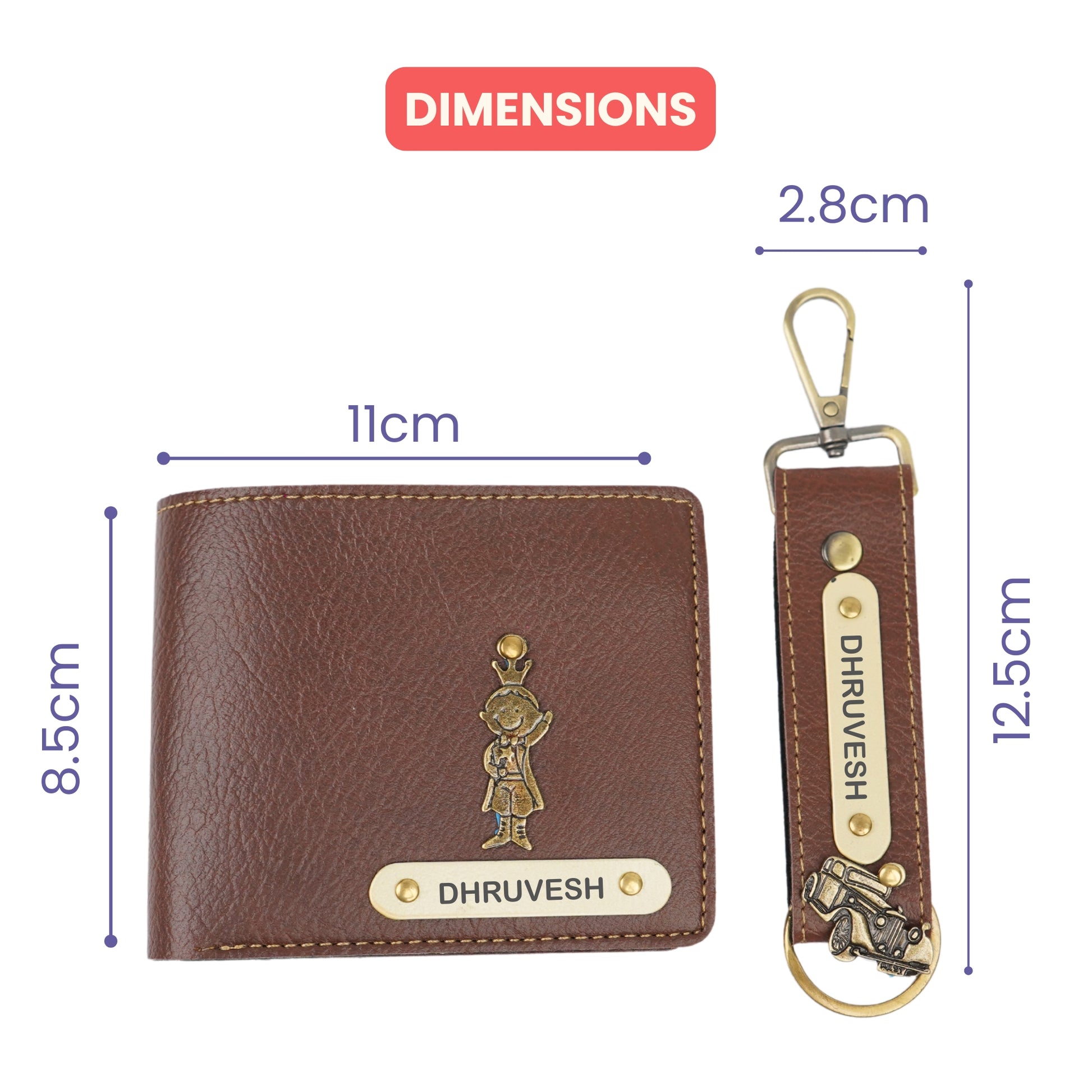 Personalized Men's Combo (2 pcs) Brown Your Gift Studio