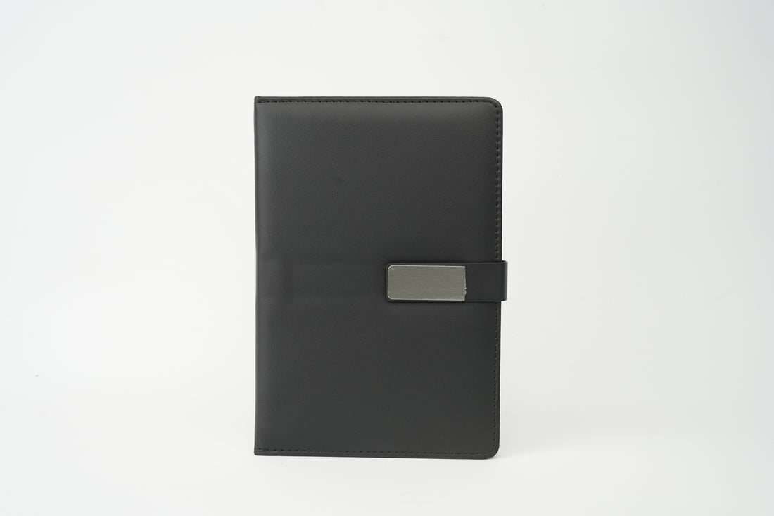 Classy Metal Flip Diary-Black