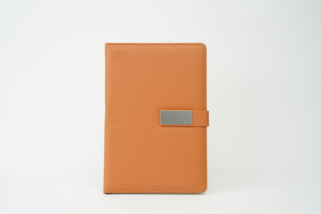 Classy Metal Flip Diary-Tan