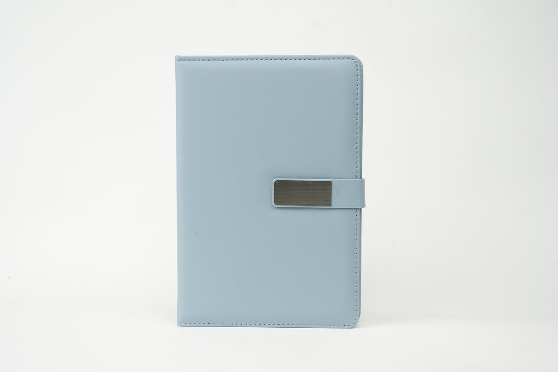 Classy Metal Flip Diary-Light Blue