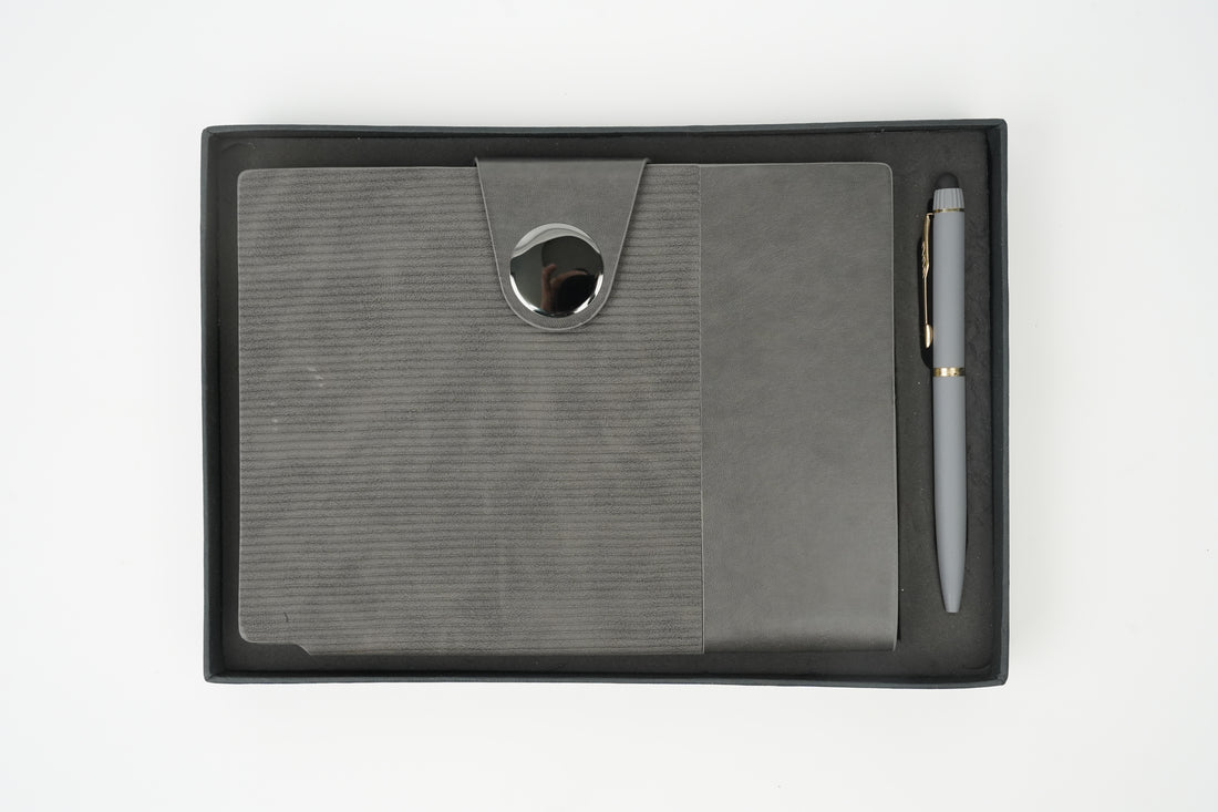 Nexon Flip Diary+ Classic Metal Pen-Grey