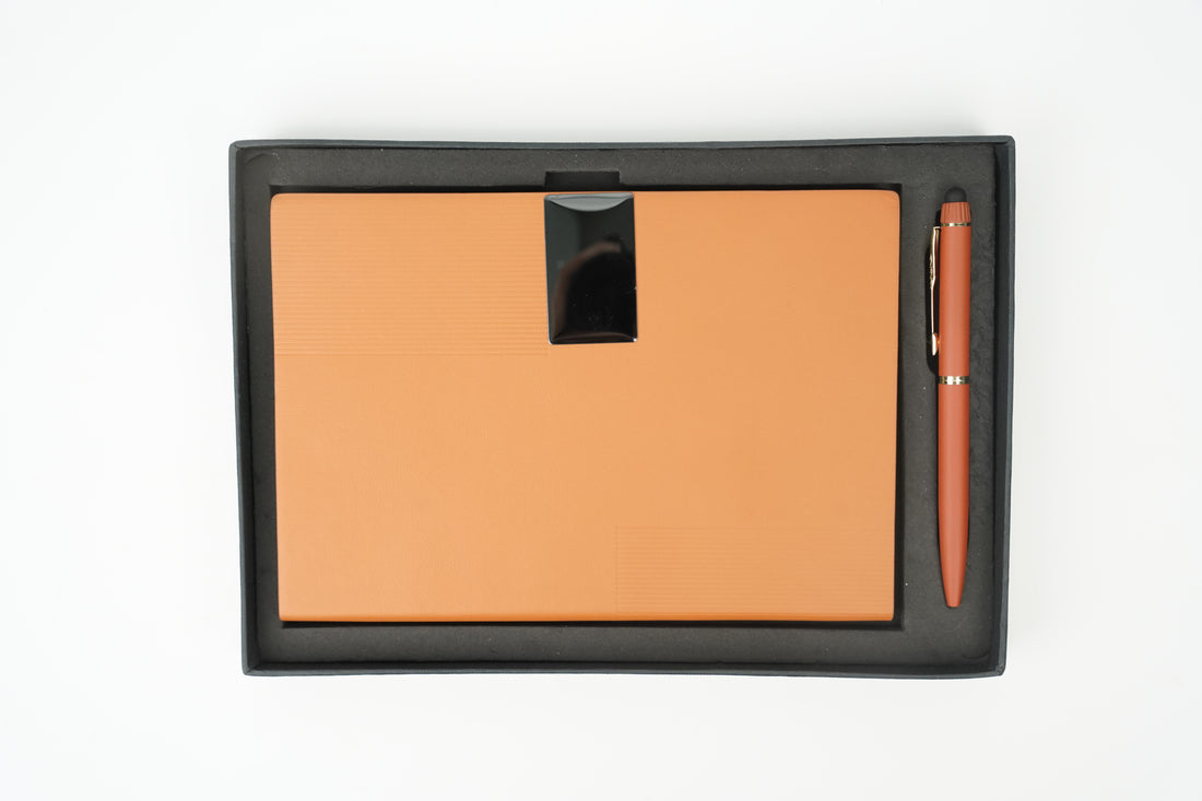 Nexon Diary+ Classic Metal Pen-Tan