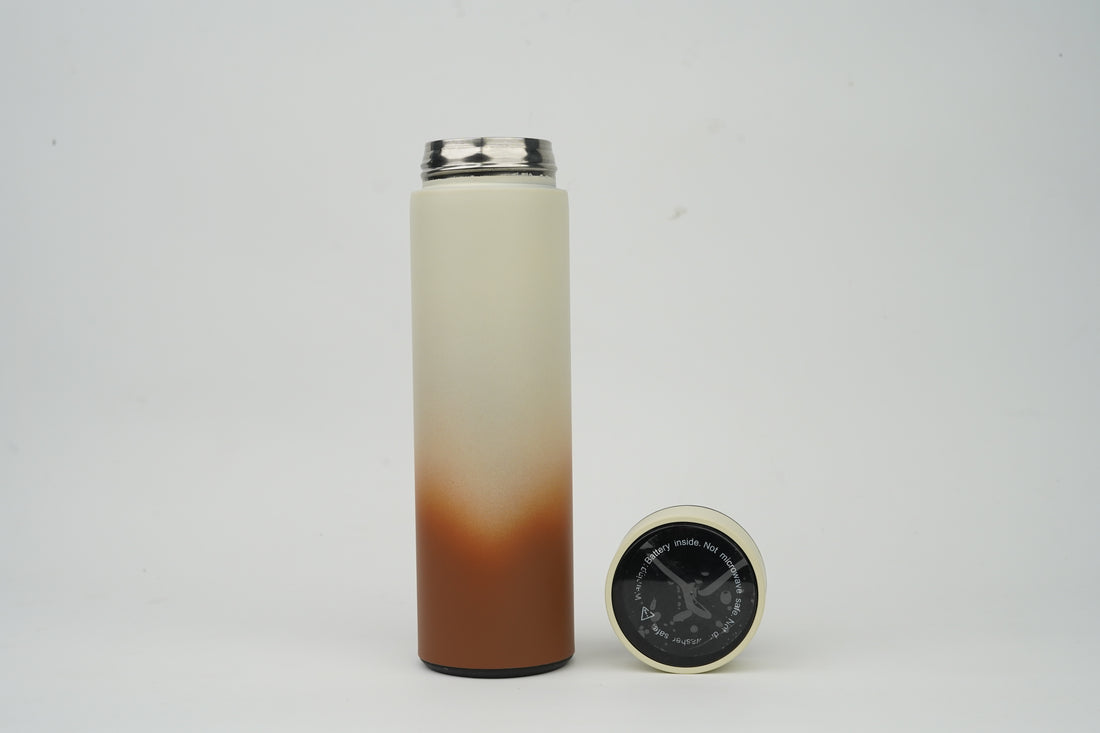Personalized Temperature Bottle-White Dual Shade