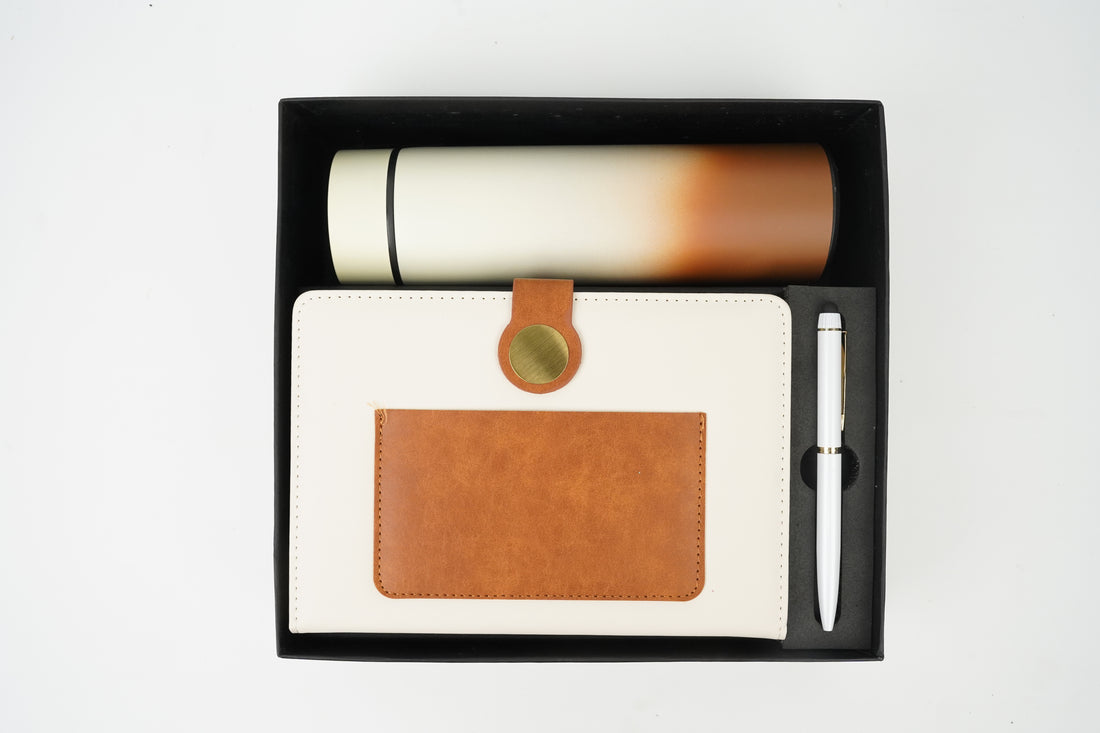 Dual Shade Diary+ Classic Metal Pen+ Temperature Bottle-Dual Shade