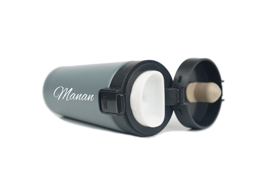 Personalized Stainless Steel Travel Mug-Grey