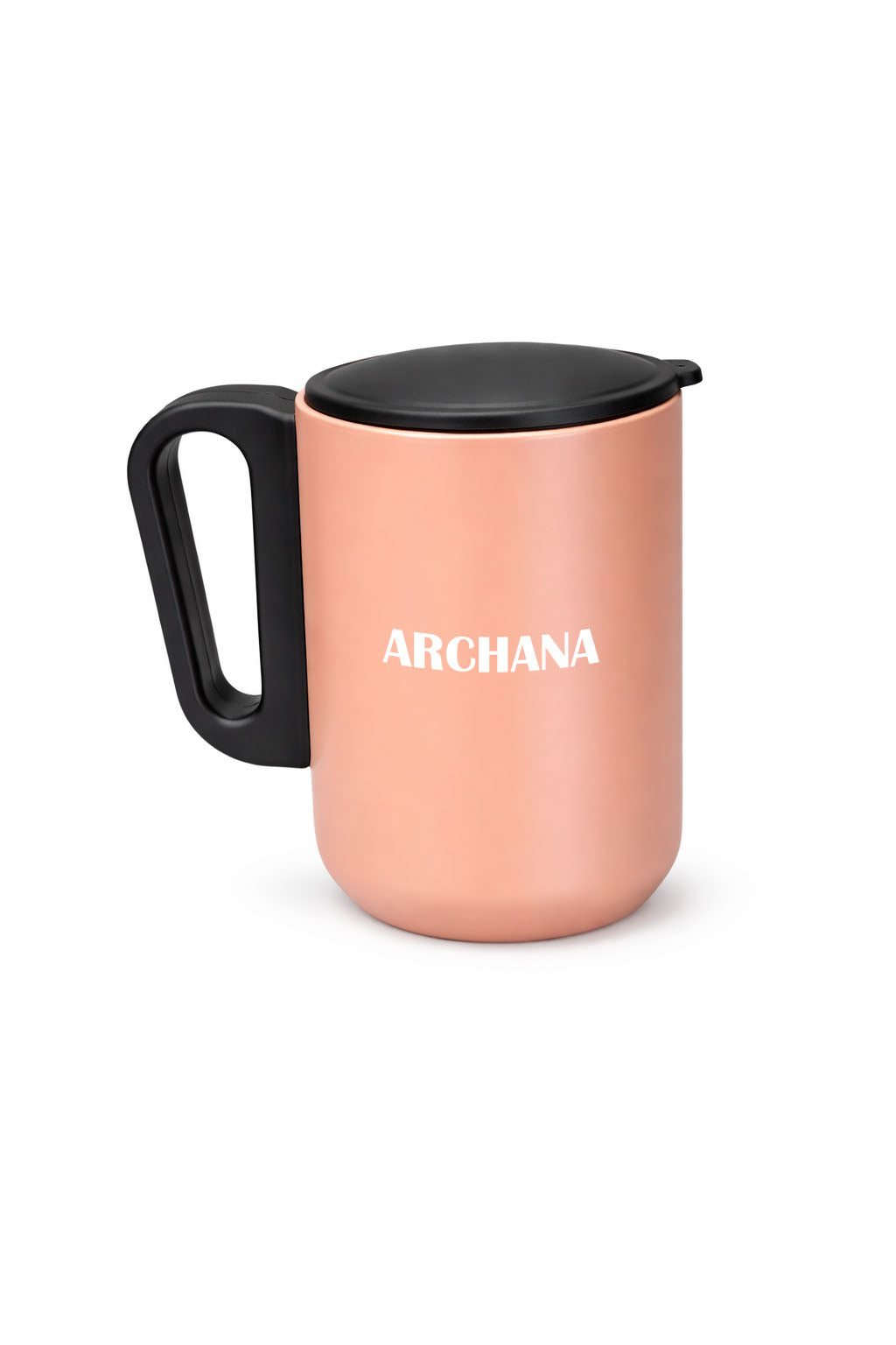 Peach-Stainless Steel Mug with Handle
