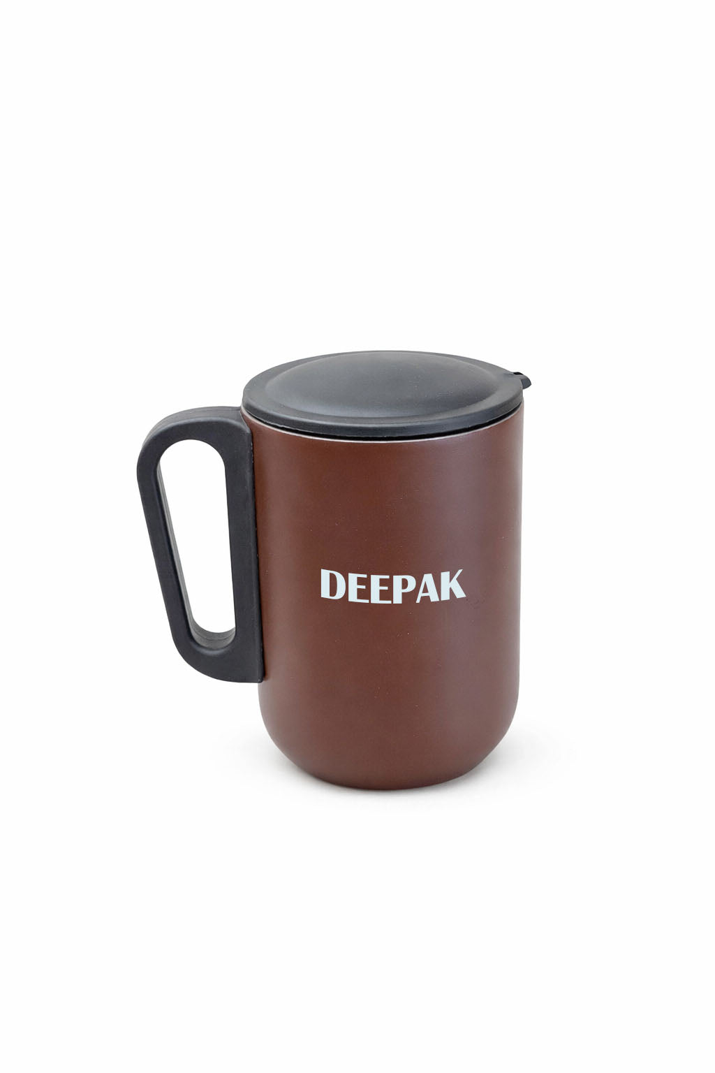 Brown-Stainless Steel Mug with Handle