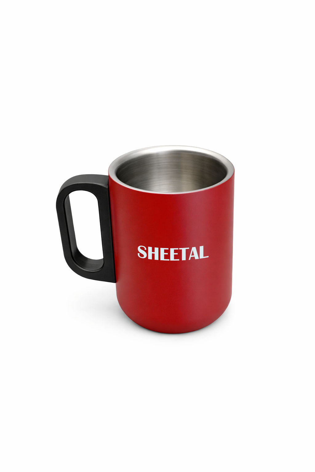 Red-Stainless Steel Mug with Handle
