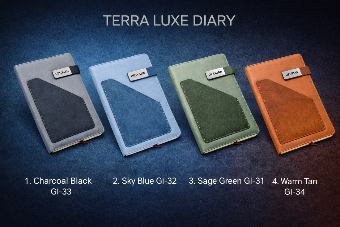 TERRALUXE DIARY-CHARCOAL BLACK GI-33