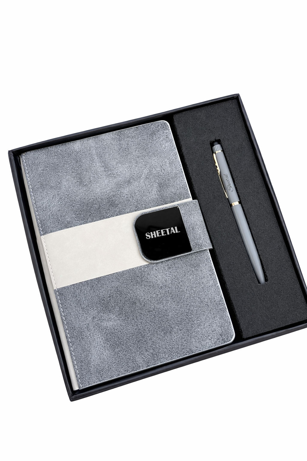 Customized Velmont Executive Diary +Classic Metal Pen-A6 Grey