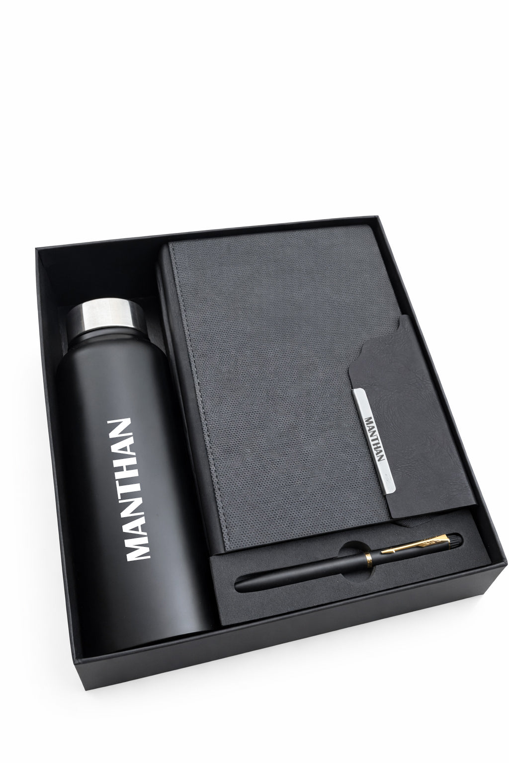 Customized Strivo Diary A3+Classic Metal pen + Classic Bottle-Black