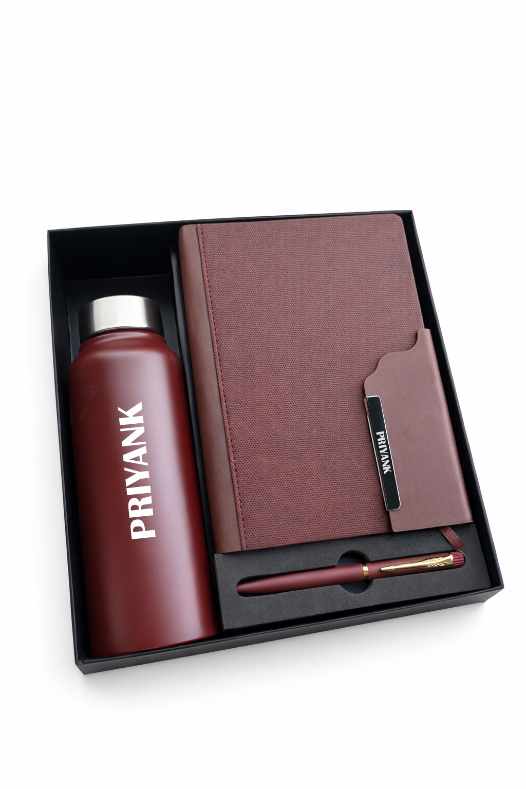 Customized Strivo Diary A3+Classic Metal pen + Classic Bottle-Brown