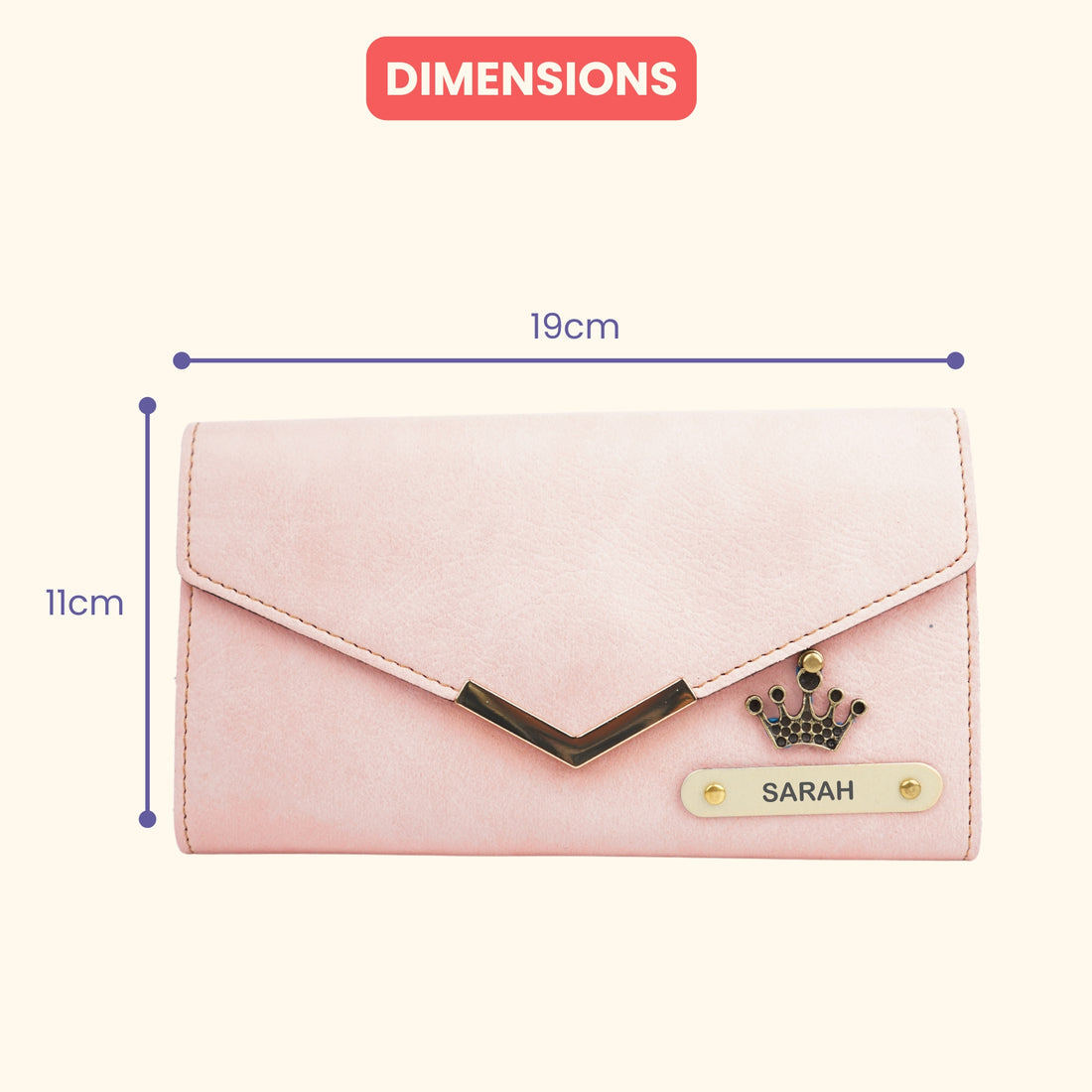 Nexon Leather Personalized Stylish Lady Wallet - Pink