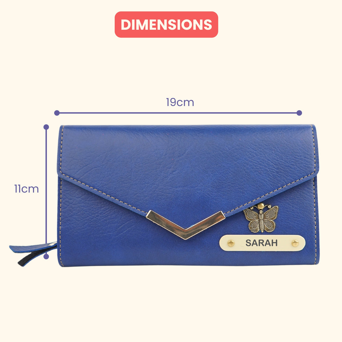 Nexon Leather Personalized Stylish Lady Wallet - Royal Blue