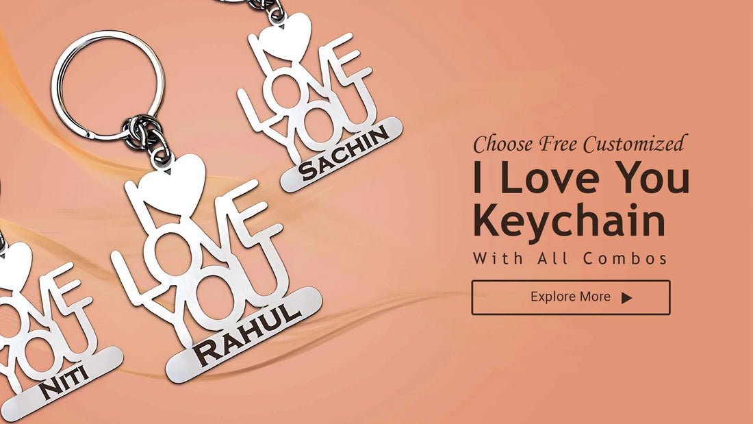 I Love You - Metal Keychain