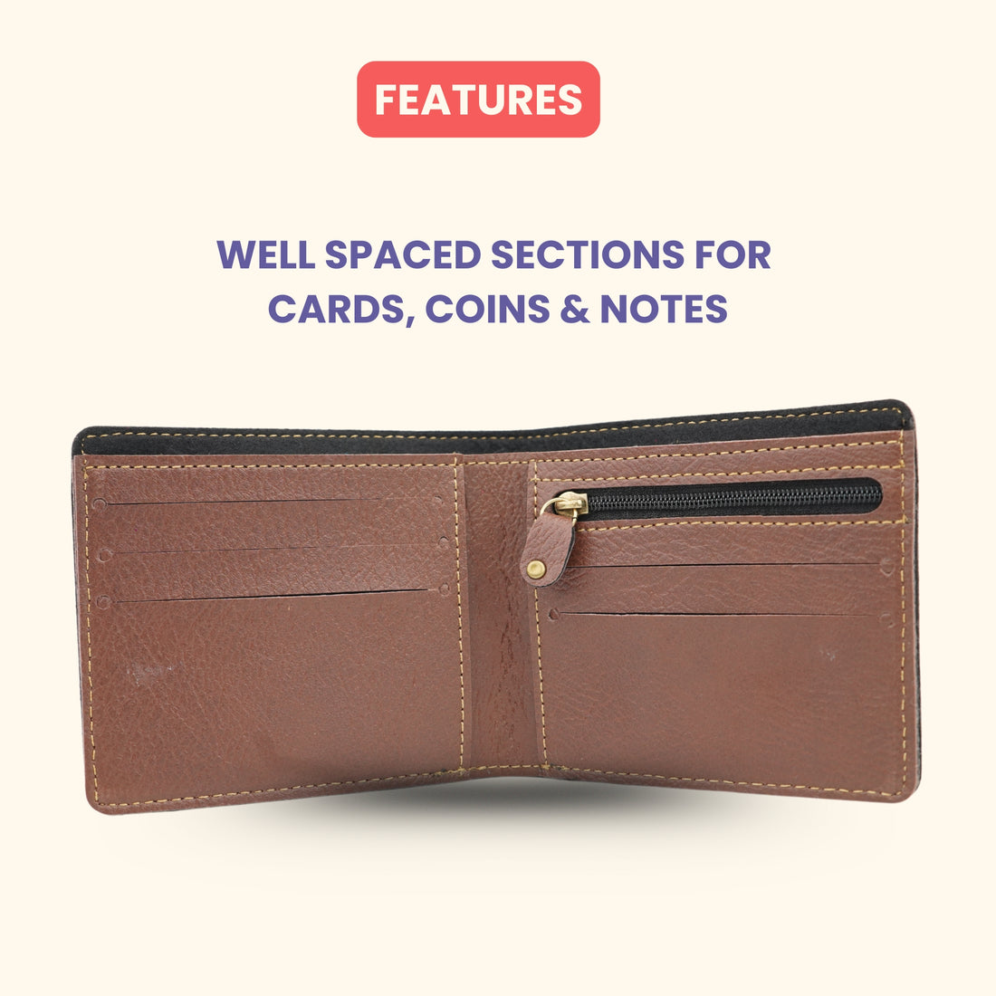 Nexon Leather Personalized Men's Wallet - Brown