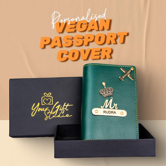 Personalized Passport Cover - Olive Green