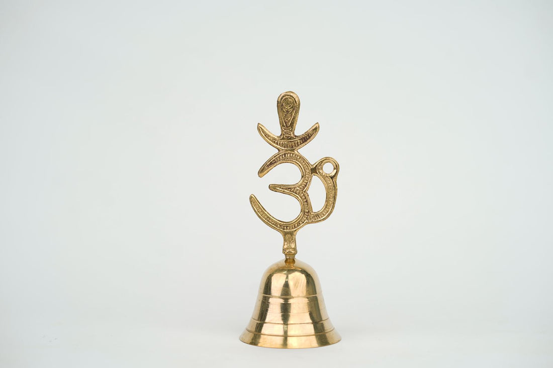 "Om Brass Bell 🛎️ | Handcrafted Spiritual & Pooja Decor"
