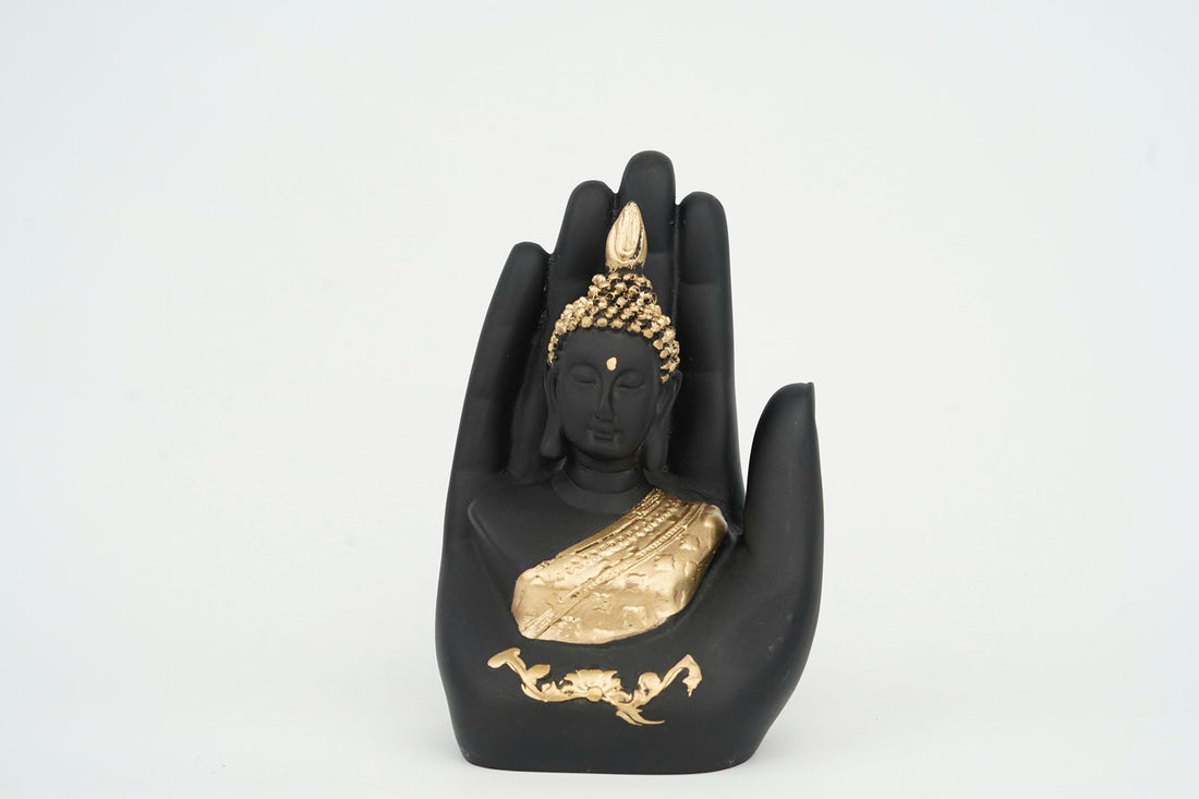 "Palm Buddha Statue 🕉️ | Handcrafted Spiritual & Home Decor – Premium Quality"