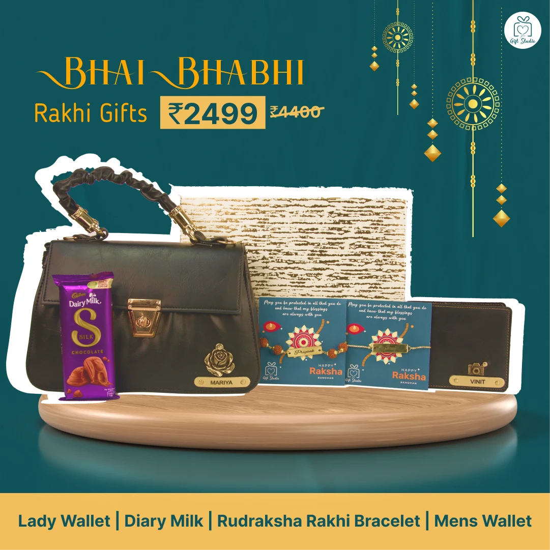 Personalized Bhai and Bhabhi Rakhi Combo | YOUR GIFT STUDIO