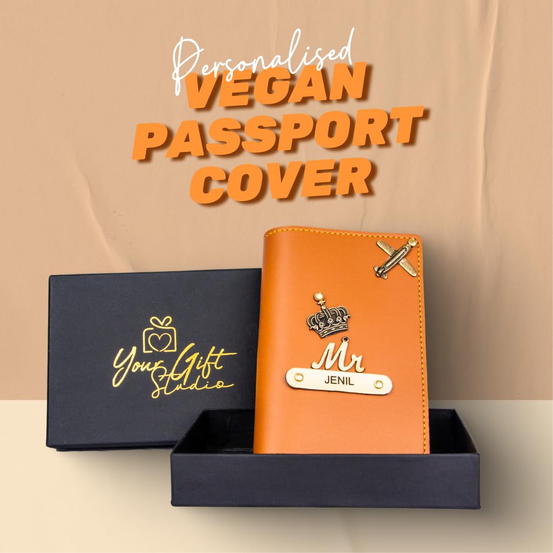 Personalized Passport Cover - Tan