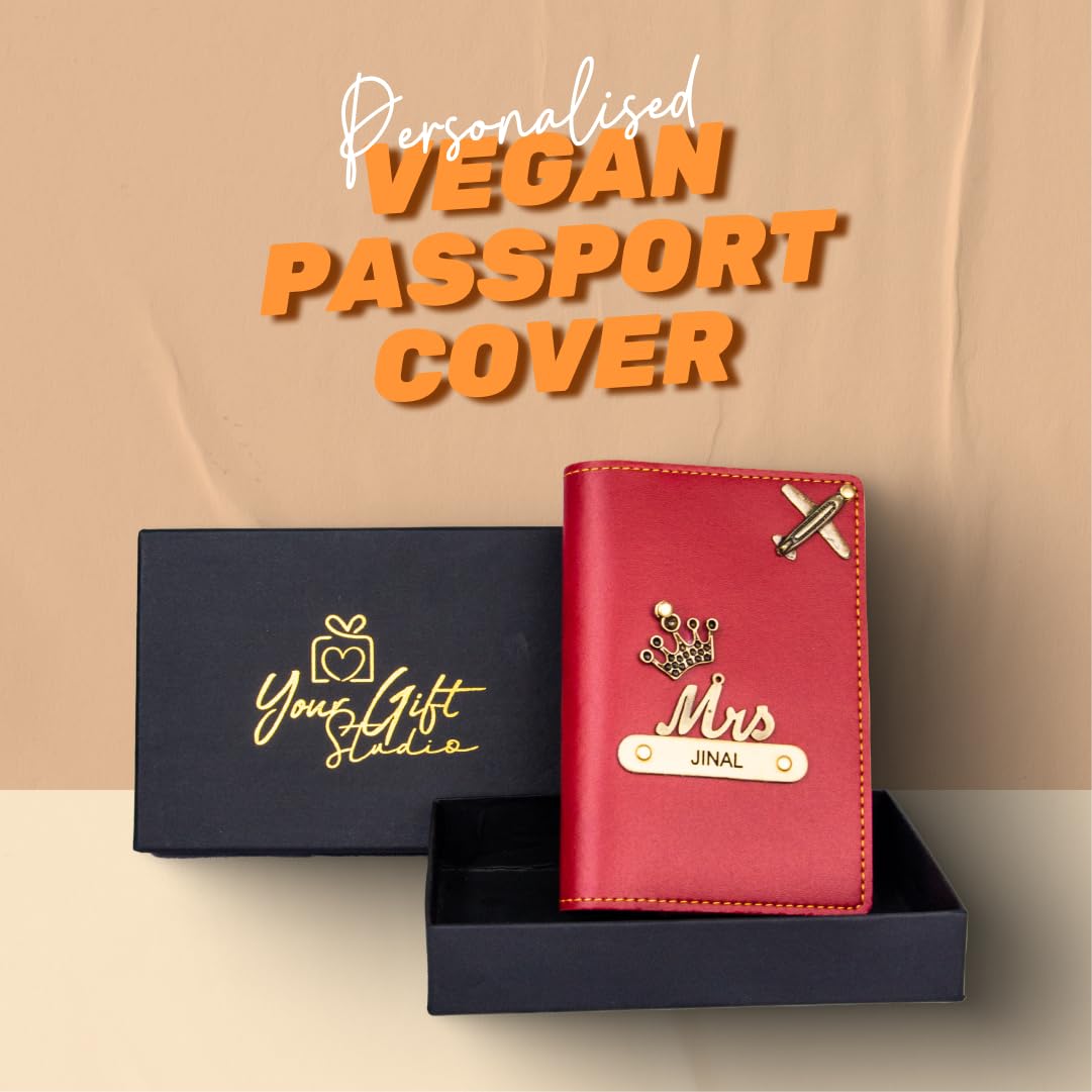 Personalized Passport Cover - Wine