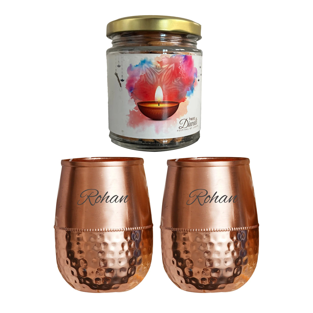 personalised gift set-beautiful copper glasses set of 2