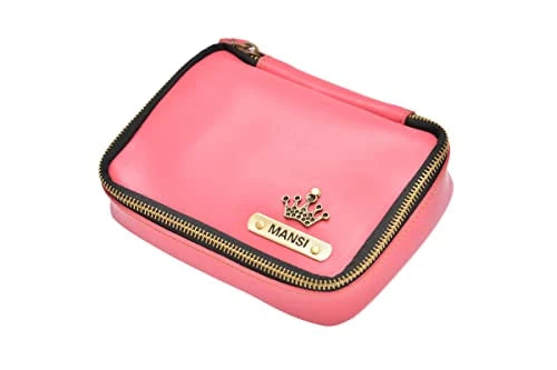 Customized Women's Croc Sling Bag + Mini Make up kit - Black Pink