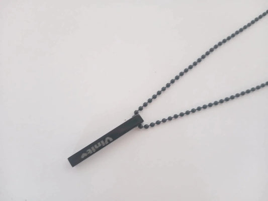 Customized 3D Bar Pendant - Black