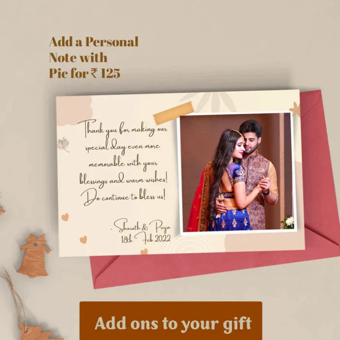 Share memories with your loved ones, Pen down your feelings and thoughts in this personal note and remember your special moments with a polaroid pic.
