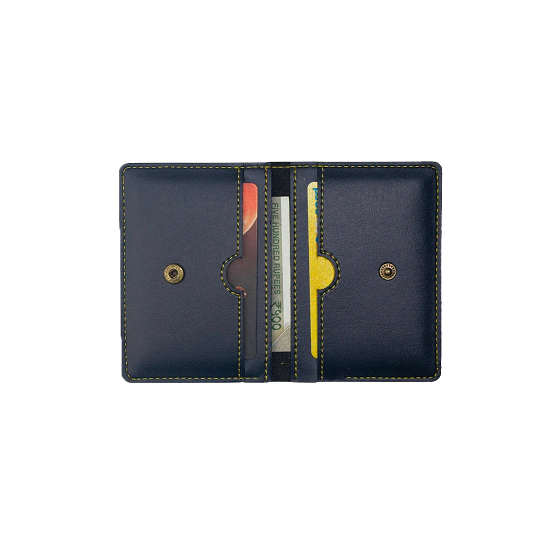 inside or open view of Customized Unisex Sleek and Stylish Wallet - royal blue