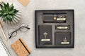 Personalized All in One Men's Combo (4 pcs) - Black - Your Gift Studio. Classy, stylish, elegant and affordable combos are the perfect fir for gifts.