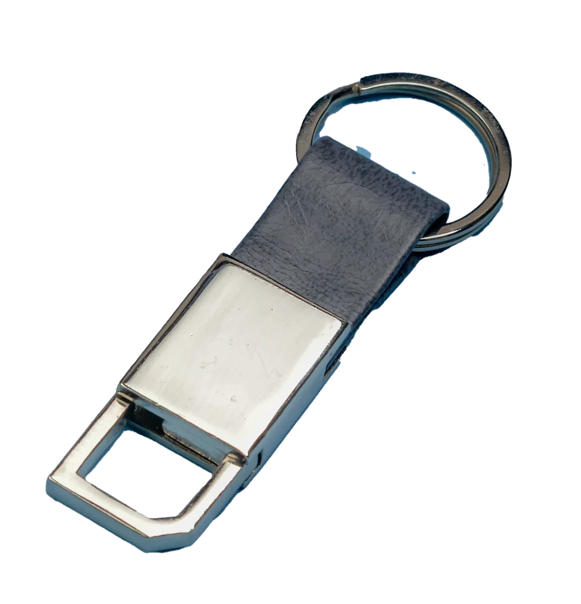 Keep your keys safe and secure with this sturdy and stylish metal keychain.