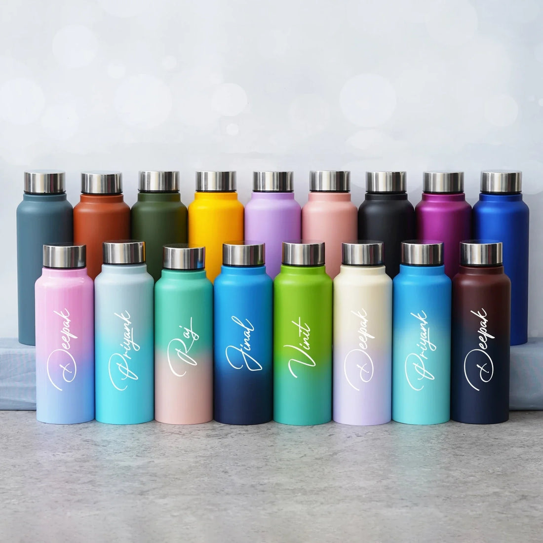 personalized men's and women's water bottle