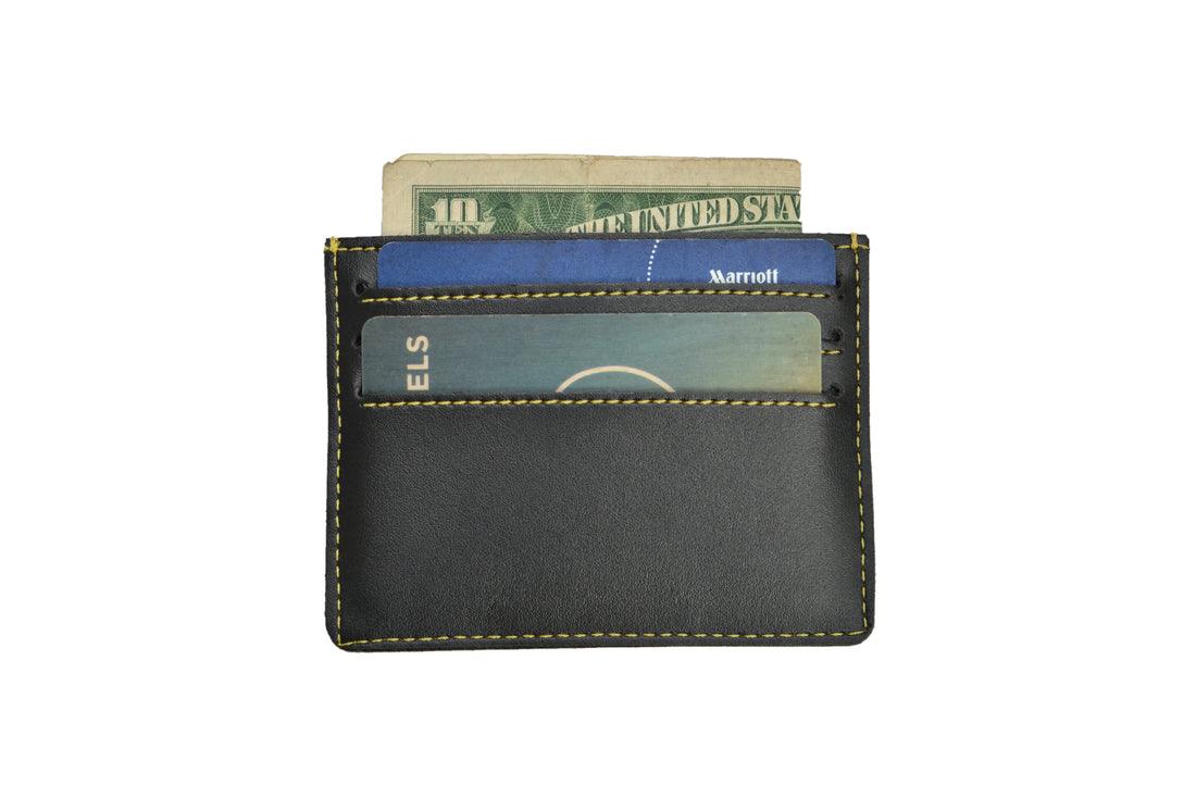 Keep your cards safe and accessible with our personalized unisex card wallet, made with durable vegan leather.