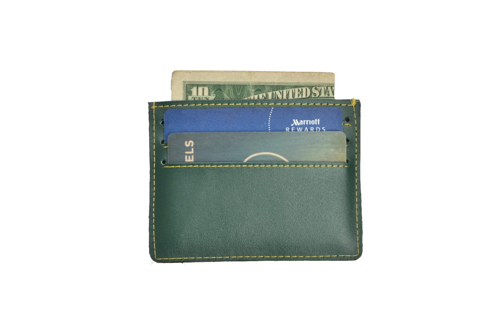 Our unisex card wallet is made with high-quality vegan leather, making it a durable and eco-friendly accessory.