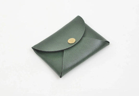 Classy Leather Customized Business-Visitng Card Holder (Olive Green)