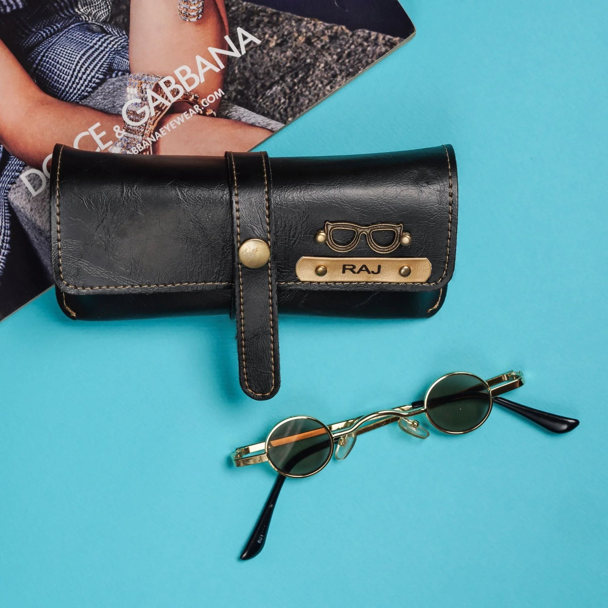 Protect your sunglasses in style with our customized sunglasses case! Made from high-quality materials and available in a variety of colors and styles, this case can be personalized with your choice of initials, monogram or design.