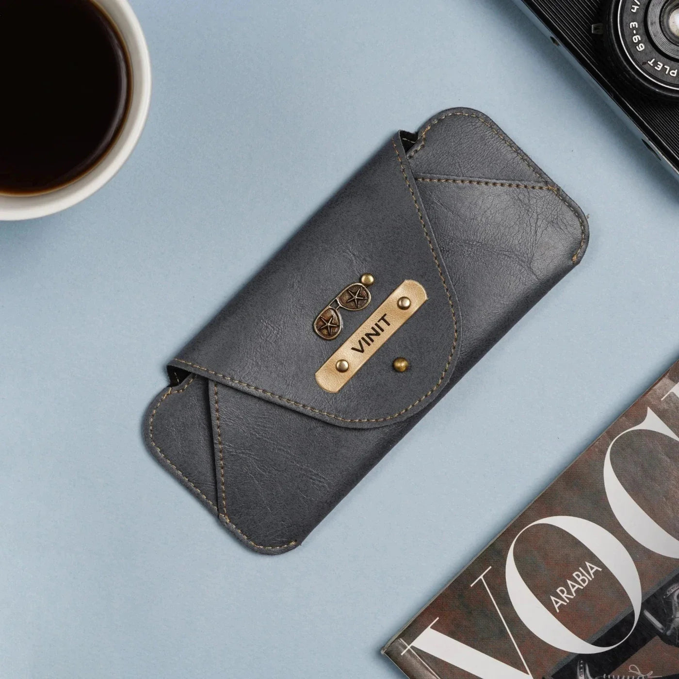 Stand out from the crowd with this one-of-a-kind eyewear case.