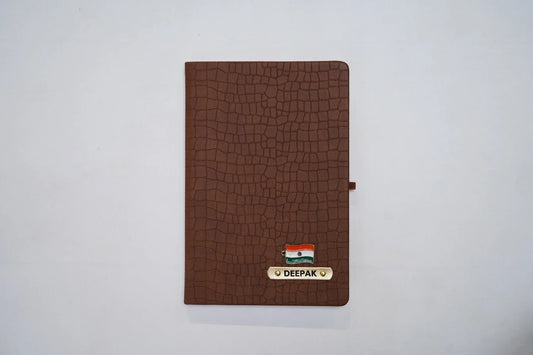 Personalised Croc Leather Diary - Tan