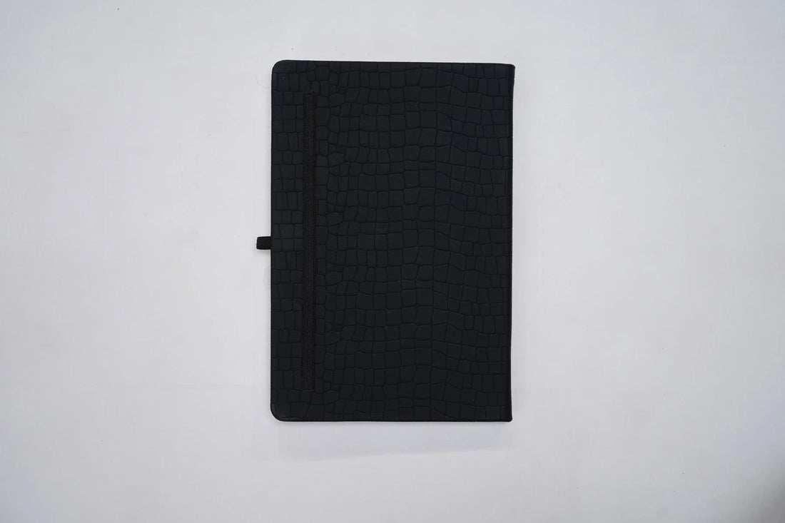 Personalised Croc Leather Diary - Black