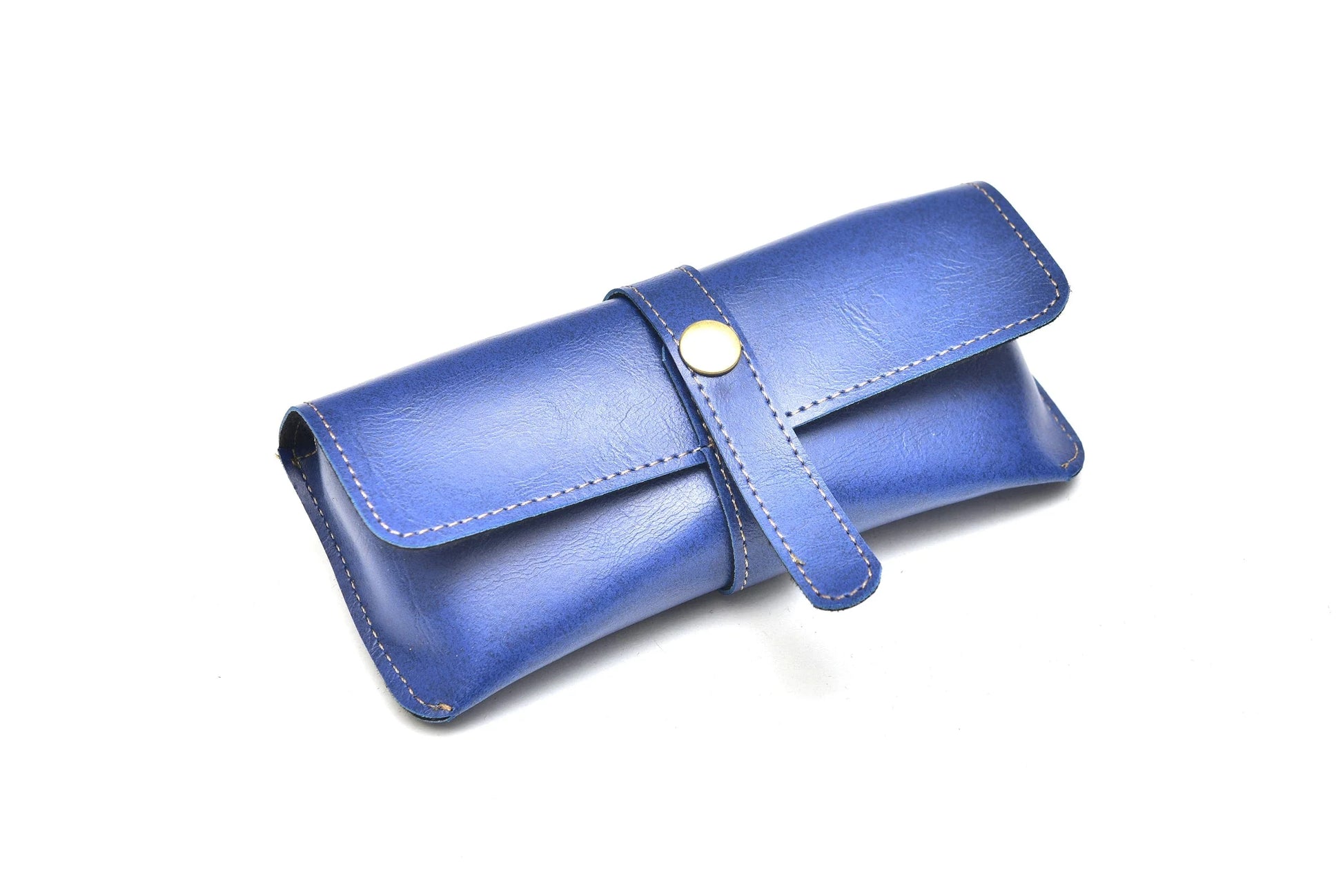 back view of customized sunglasses case-royal blue
