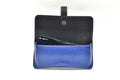 Inside or open view of royal blue eyewear case