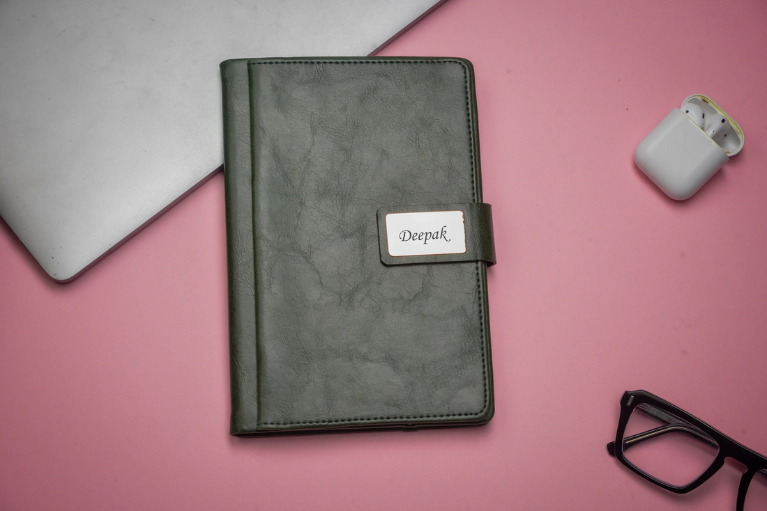 "Effortlessly take notes and jot down ideas with our smooth and comfortable diary and pen set. Perfect for on-the-go professionals."